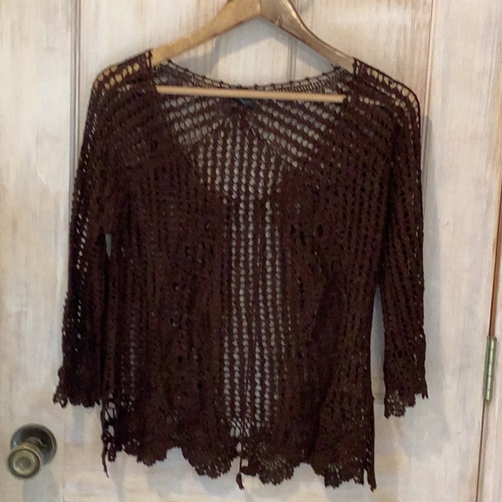 Crotchet Bette Sung Sweater, Beautiful layering piece. Dainty and lightweight 🦋